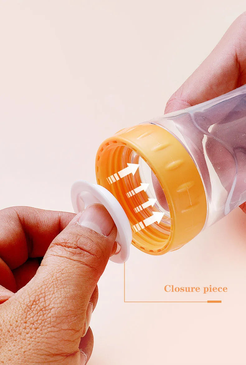 Safe Silicone Baby Bottle with Spoon