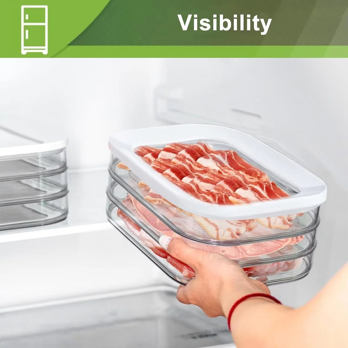 Stackable Meat & Food Storage Container with Lid