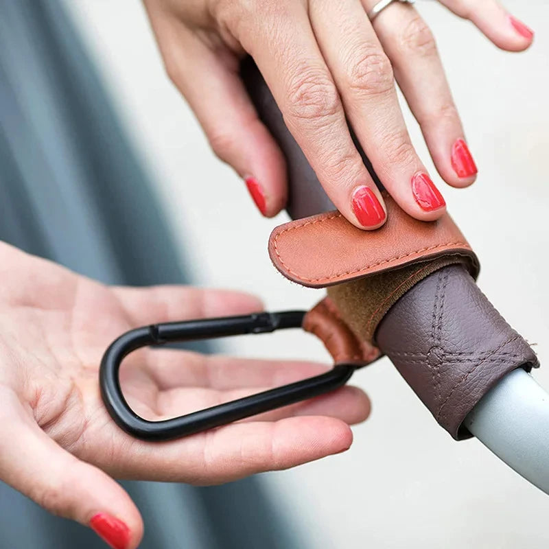 Leather Stroller Hooks