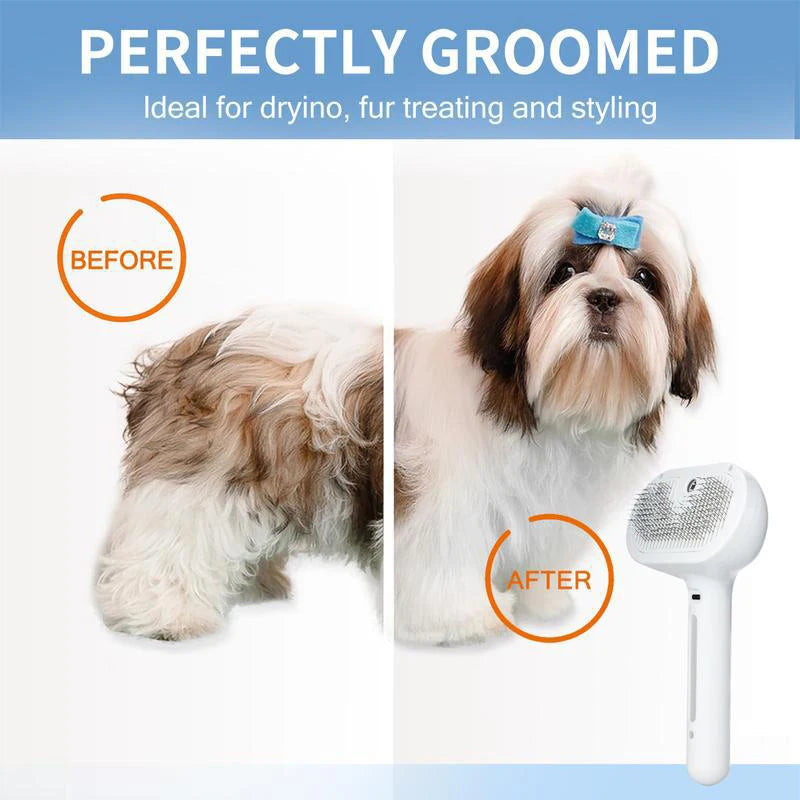 Dog Comb with Steam Spray