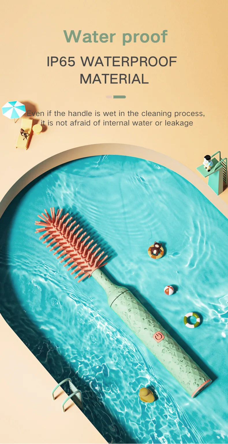 Electric Silicone Bottle Brush 360° Rotating