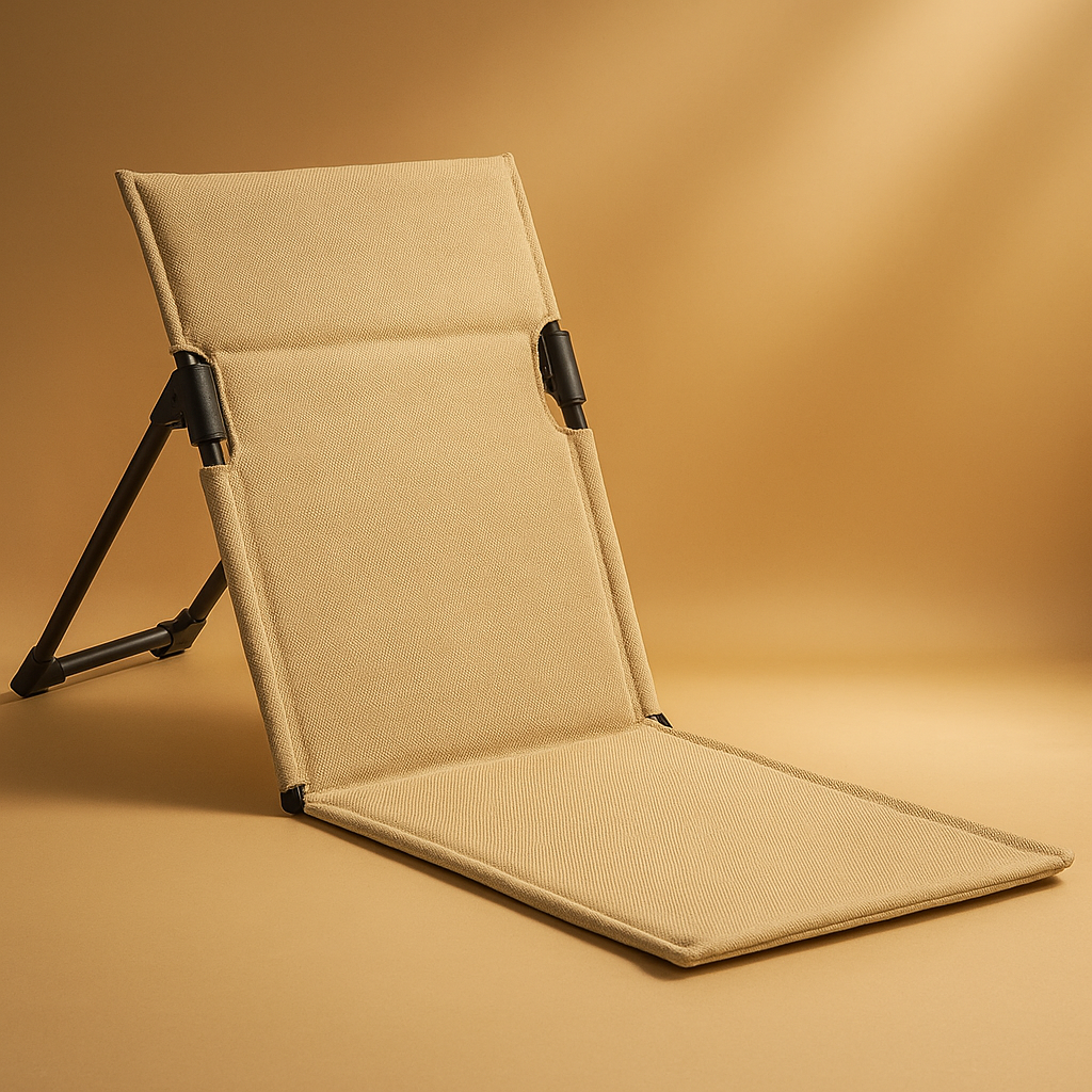 Lightweight Folding Camping & Beach Chair with Backrest Cushion