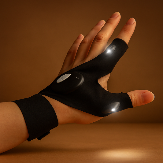 LED Flashlight Running Gloves
