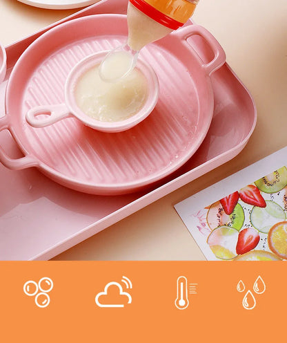 Safe Silicone Baby Bottle with Spoon
