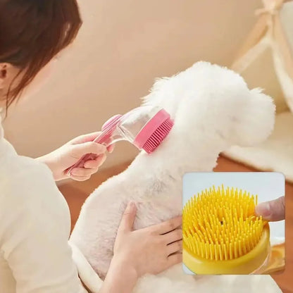 Pet Bath Brush with Shampoo Dispenser