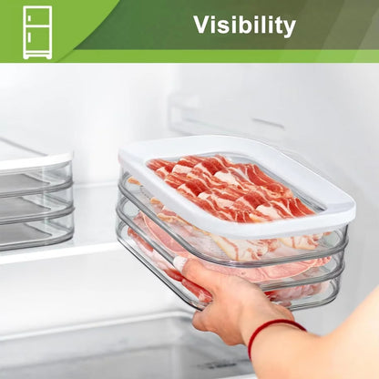 Stackable Meat & Food Storage Container with Lid