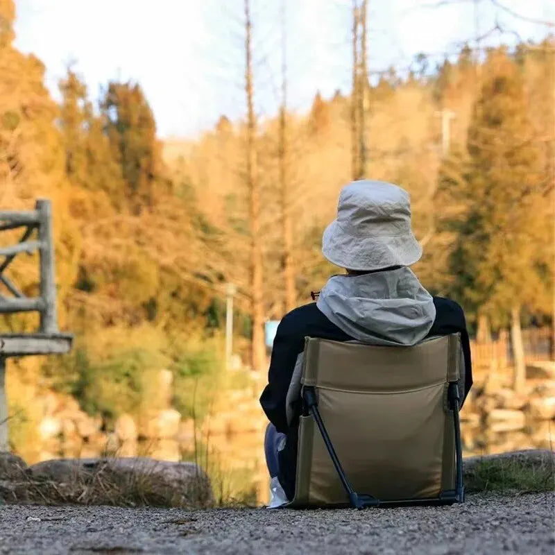 Lightweight Folding Camping & Beach Chair with Backrest Cushion