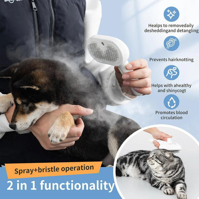 Dog Comb with Steam Spray