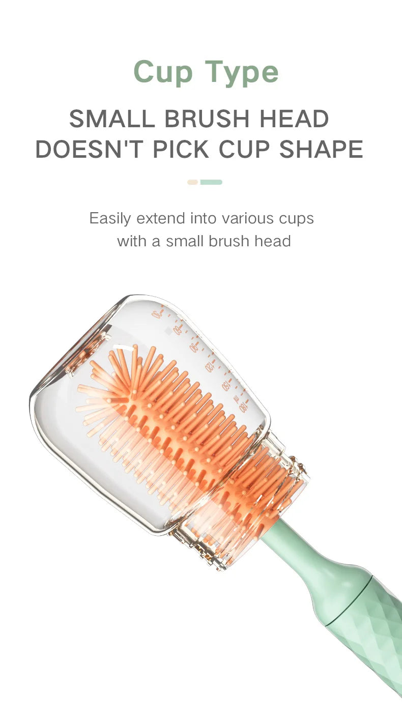 Electric Silicone Bottle Brush 360° Rotating