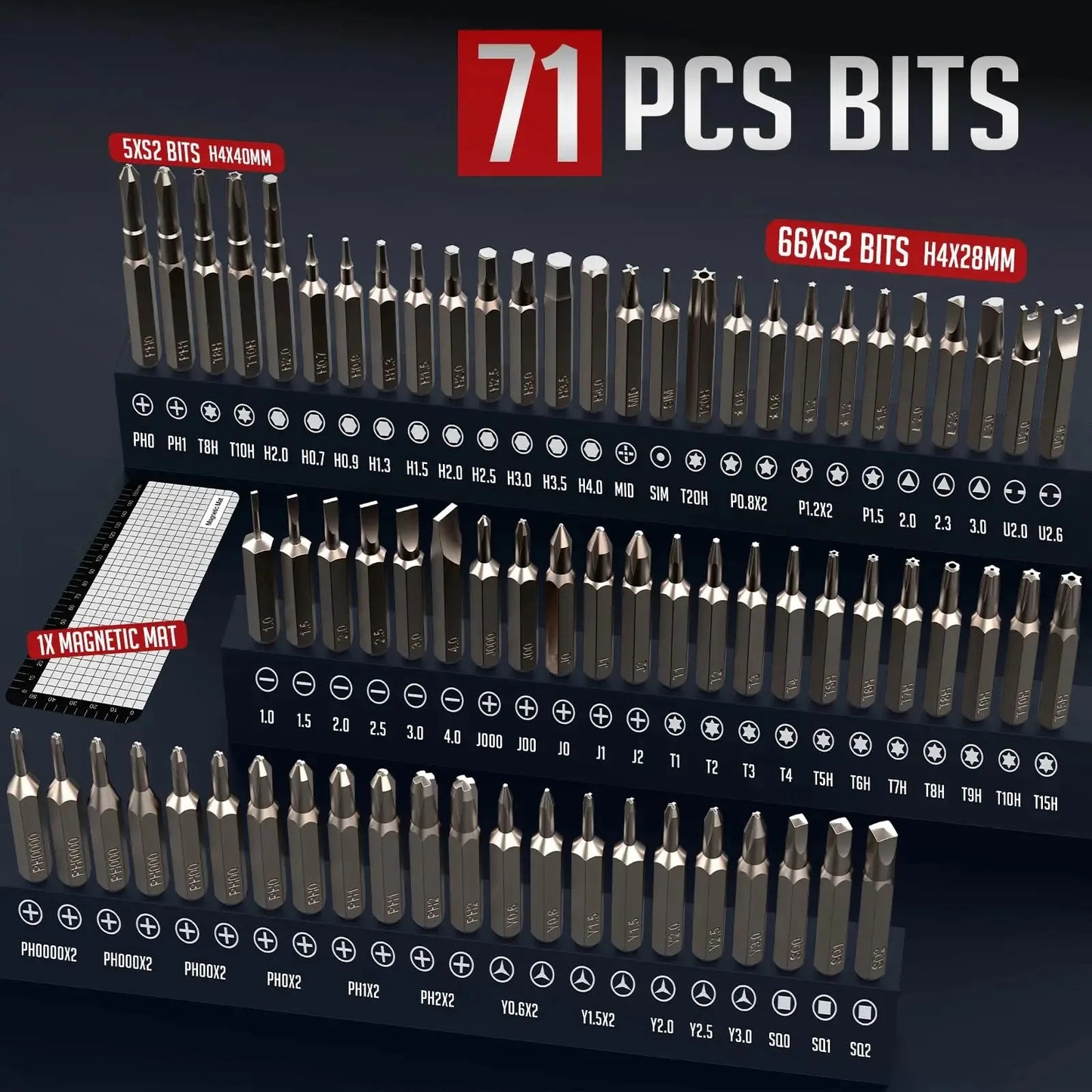 75-in-1 Precision Electric Screwdriver Set with LED Lights & Magnetic Bits