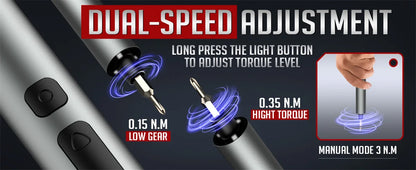 75-in-1 Precision Electric Screwdriver Set with LED Lights & Magnetic Bits