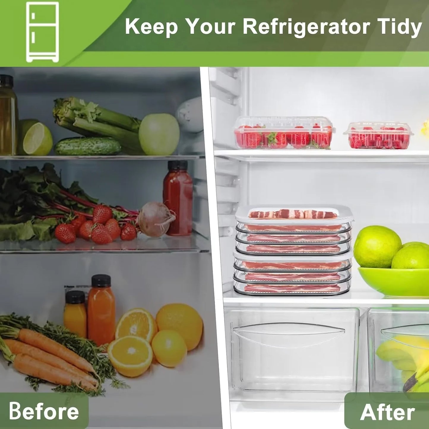 Stackable Meat & Food Storage Container with Lid