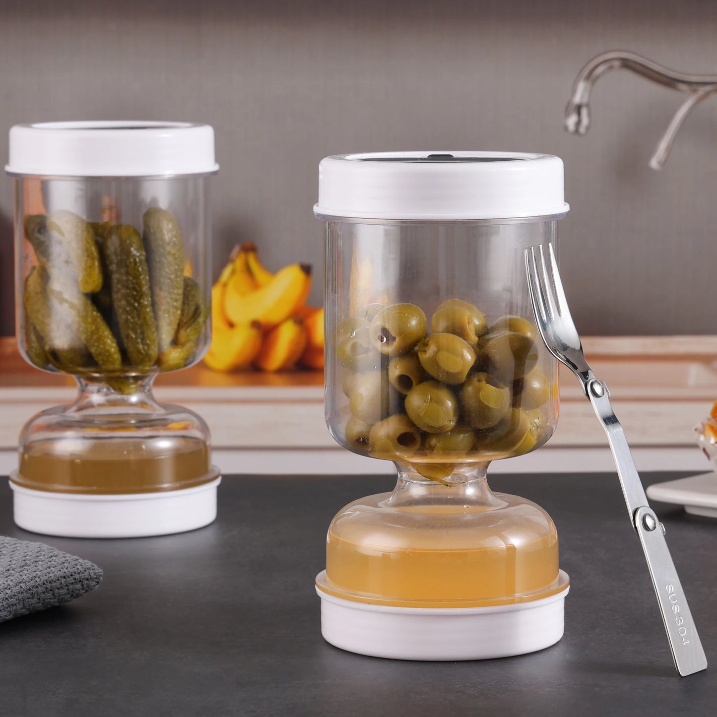 Olive & Pickle Strainer Jar