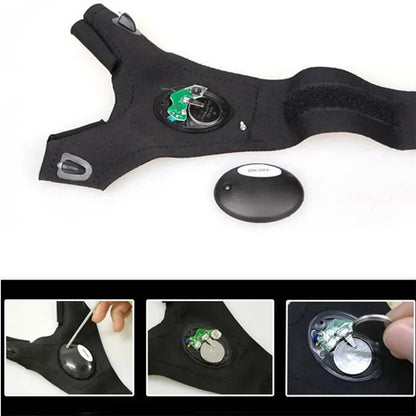 LED Flashlight Running Gloves