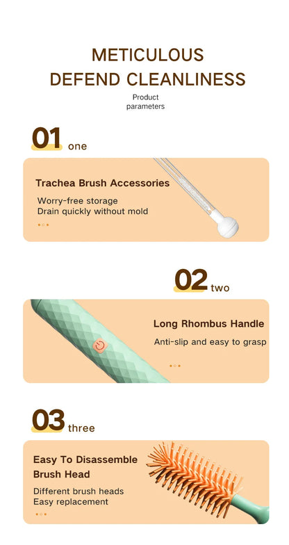 Electric Silicone Bottle Brush 360° Rotating