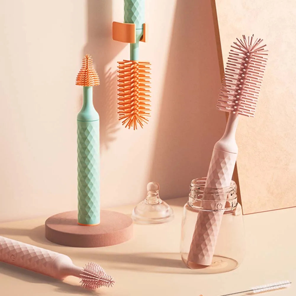 Electric Silicone Bottle Brush 360° Rotating