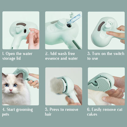 Dog Comb with Steam Spray