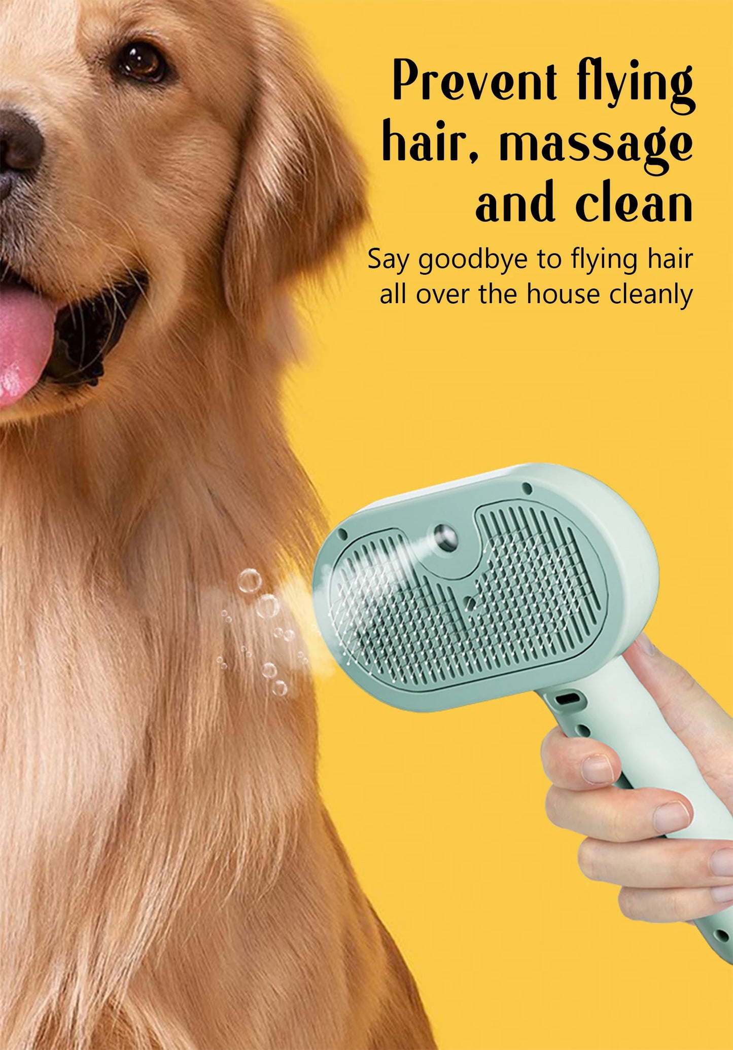 Dog Comb with Steam Spray