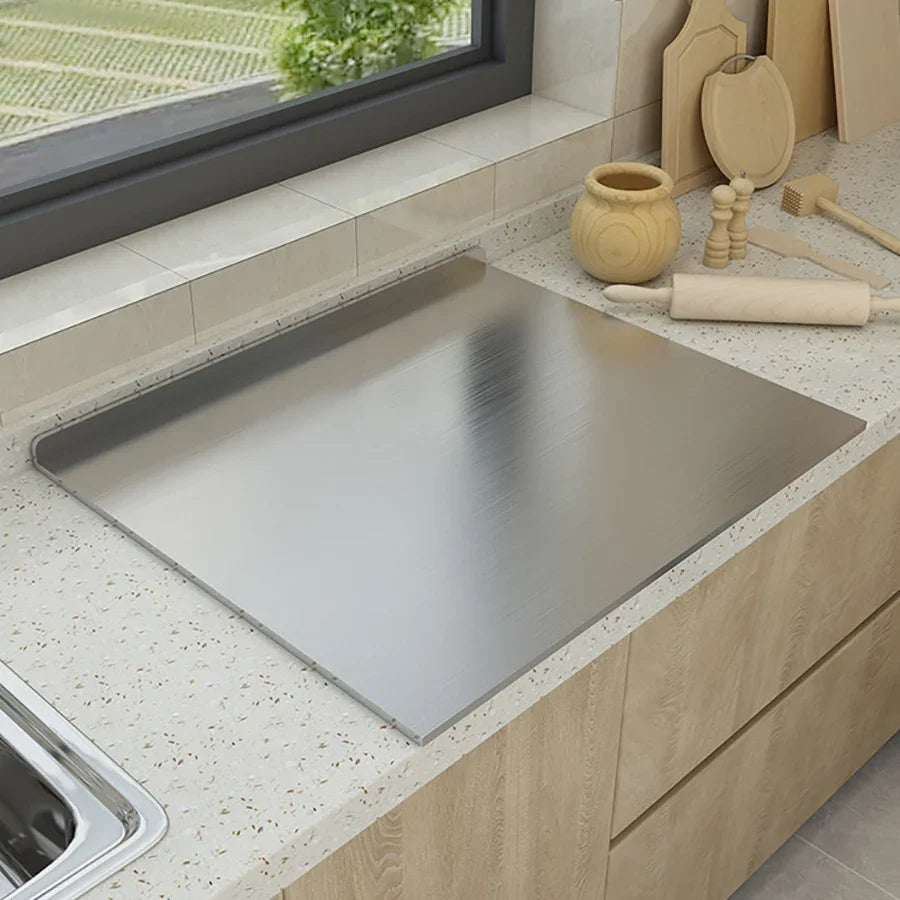 L-Shaped Folding Stainless Steel Cutting Board