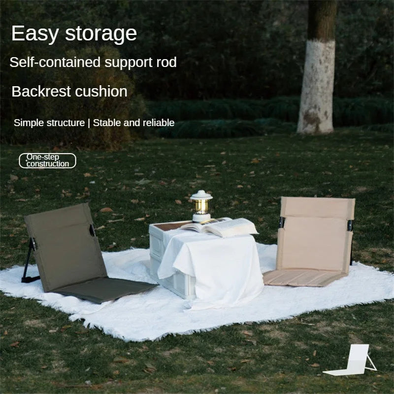 Lightweight Folding Camping & Beach Chair with Backrest Cushion