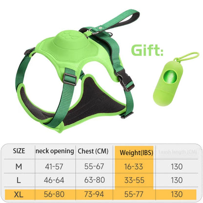 Dog Harness with Retractable Leash