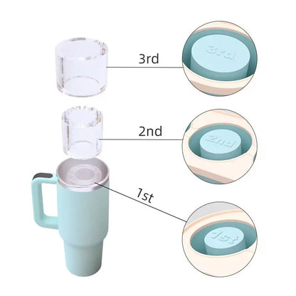 3-Grid Silicone Ice Cube Tray with Lid