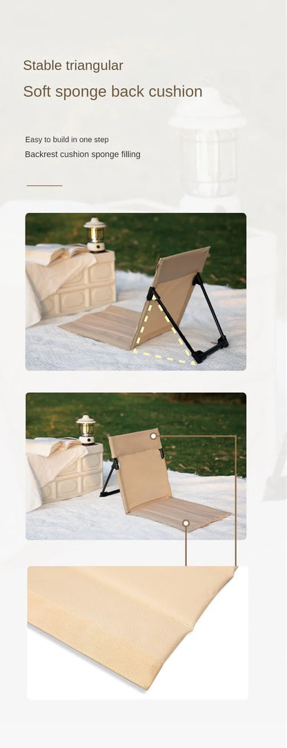 Lightweight Folding Camping & Beach Chair with Backrest Cushion
