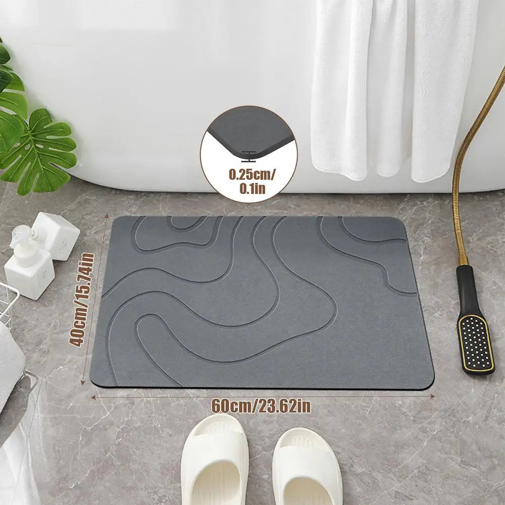 Quick-Dry Diatomite Stone Bath Mat