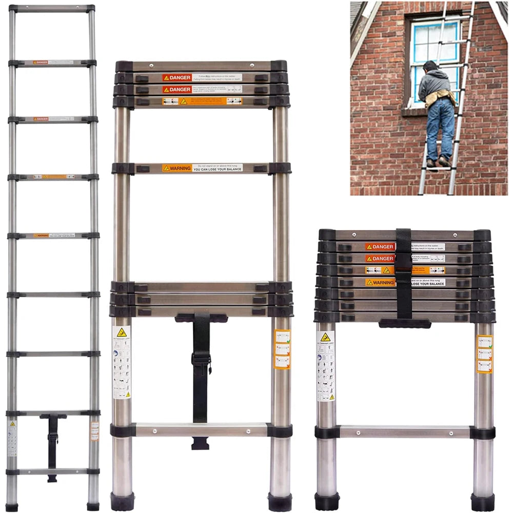 Heavy-Duty Telescopic Extension Ladder