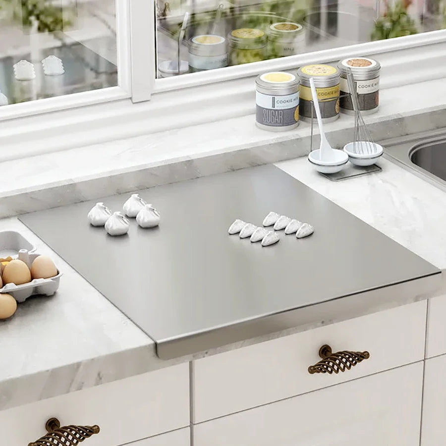 L-Shaped Folding Stainless Steel Cutting Board