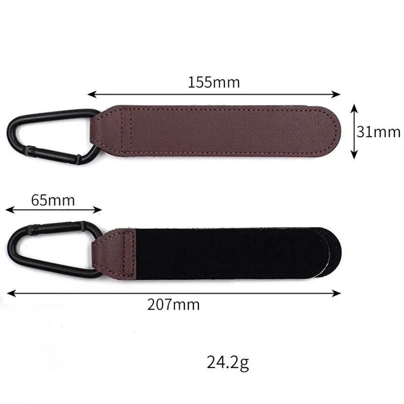Leather Stroller Hooks