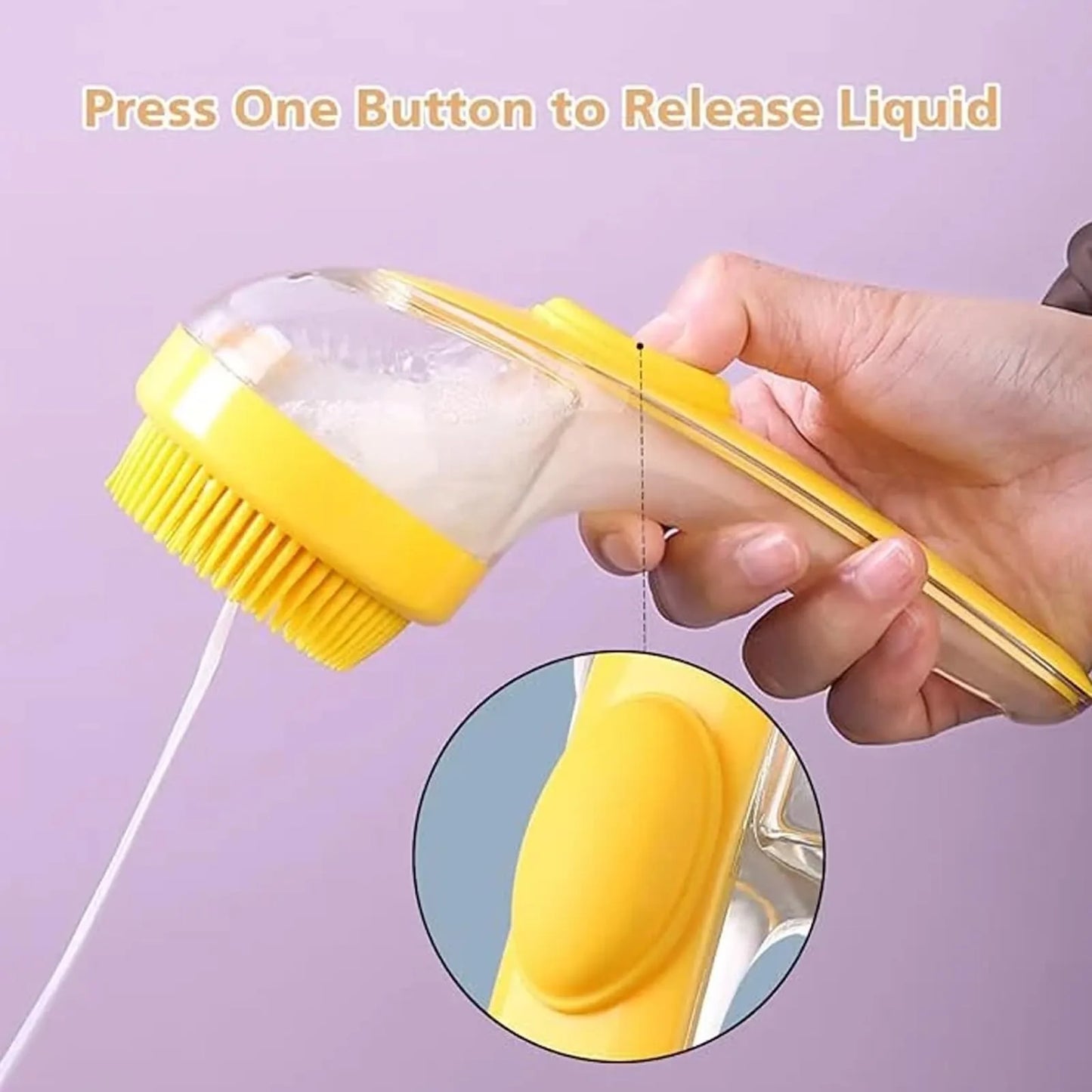 Pet Bath Brush with Shampoo Dispenser