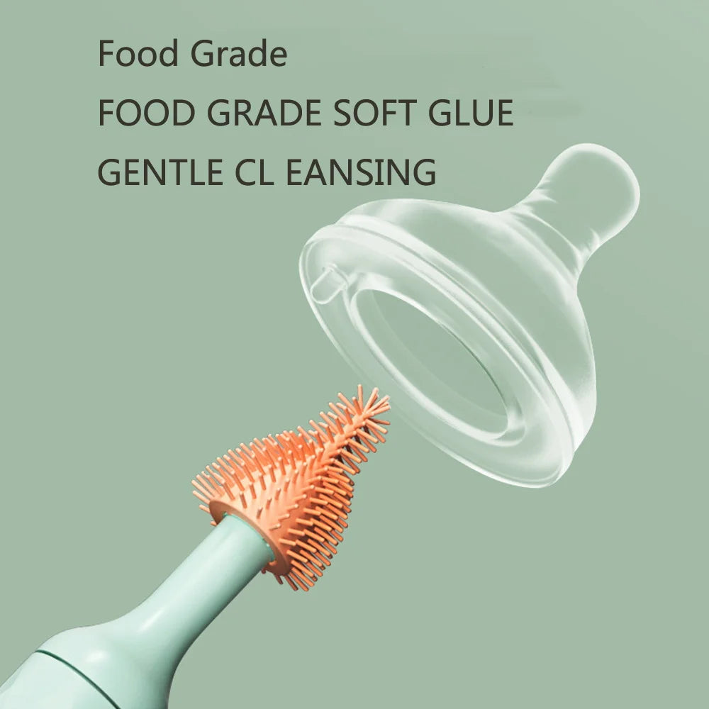 Electric Silicone Bottle Brush 360° Rotating