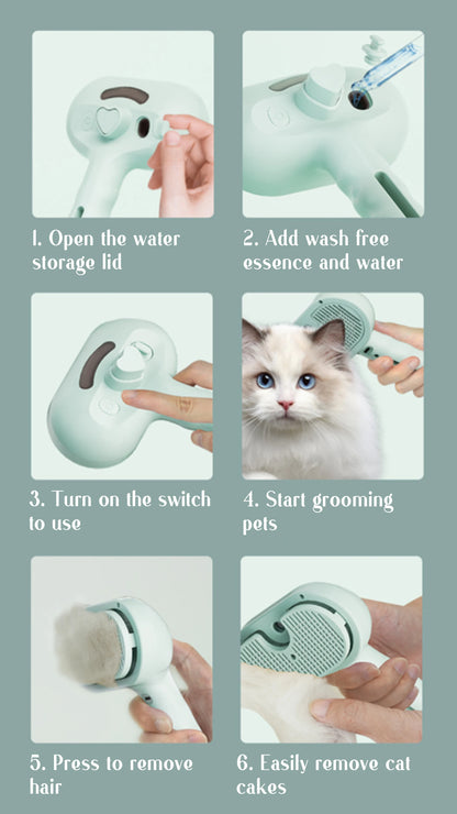 Dog Comb with Steam Spray