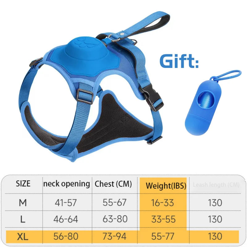 Dog Harness with Retractable Leash
