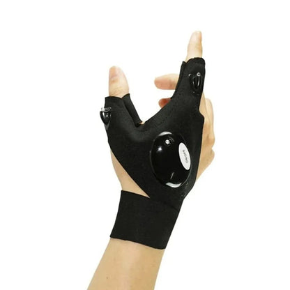 LED Flashlight Running Gloves