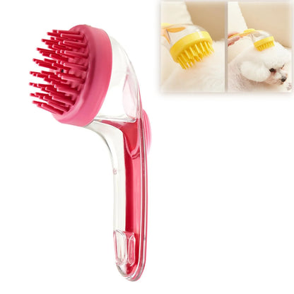 Pet Bath Brush with Shampoo Dispenser