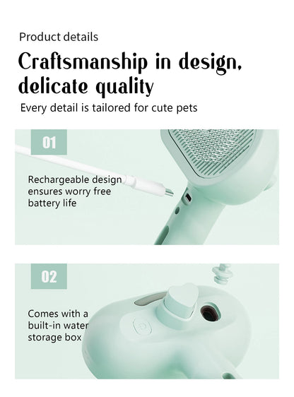 Dog Comb with Steam Spray