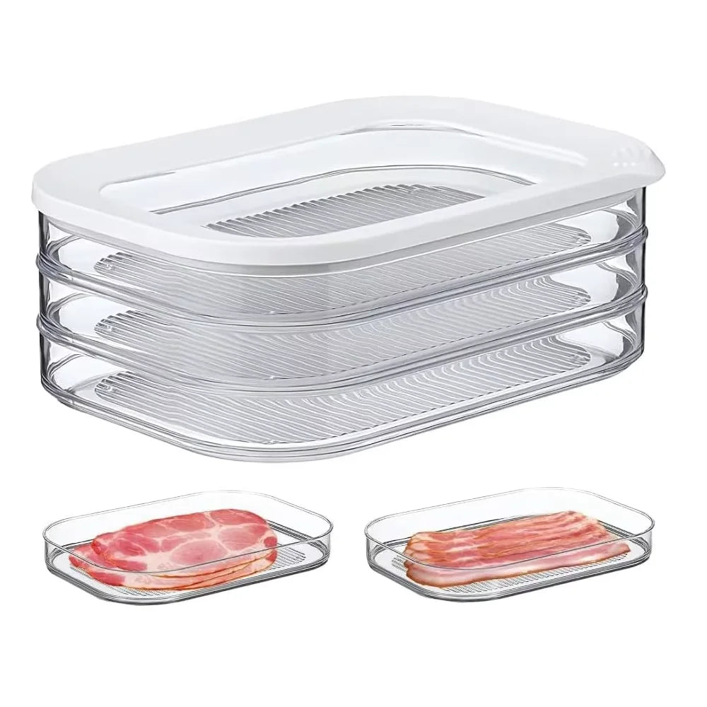 Stackable Meat & Food Storage Container with Lid