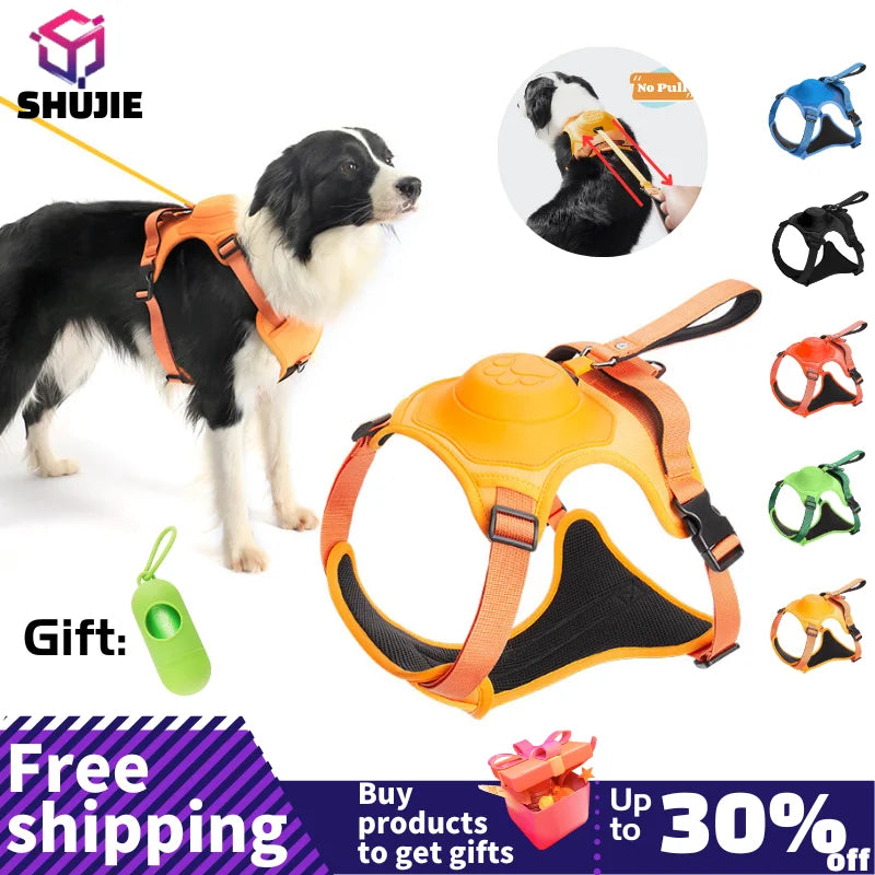 Dog Harness with Retractable Leash
