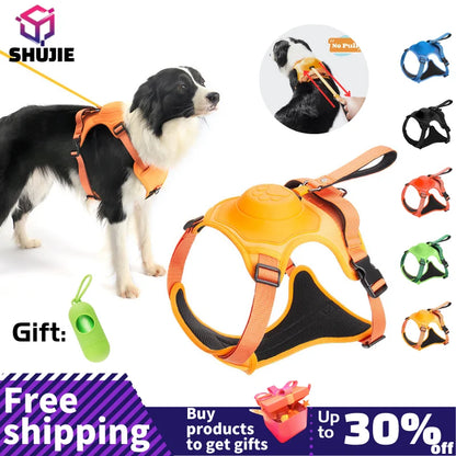 Dog Harness with Retractable Leash