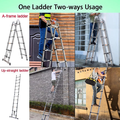 Heavy-Duty Telescopic Extension Ladder
