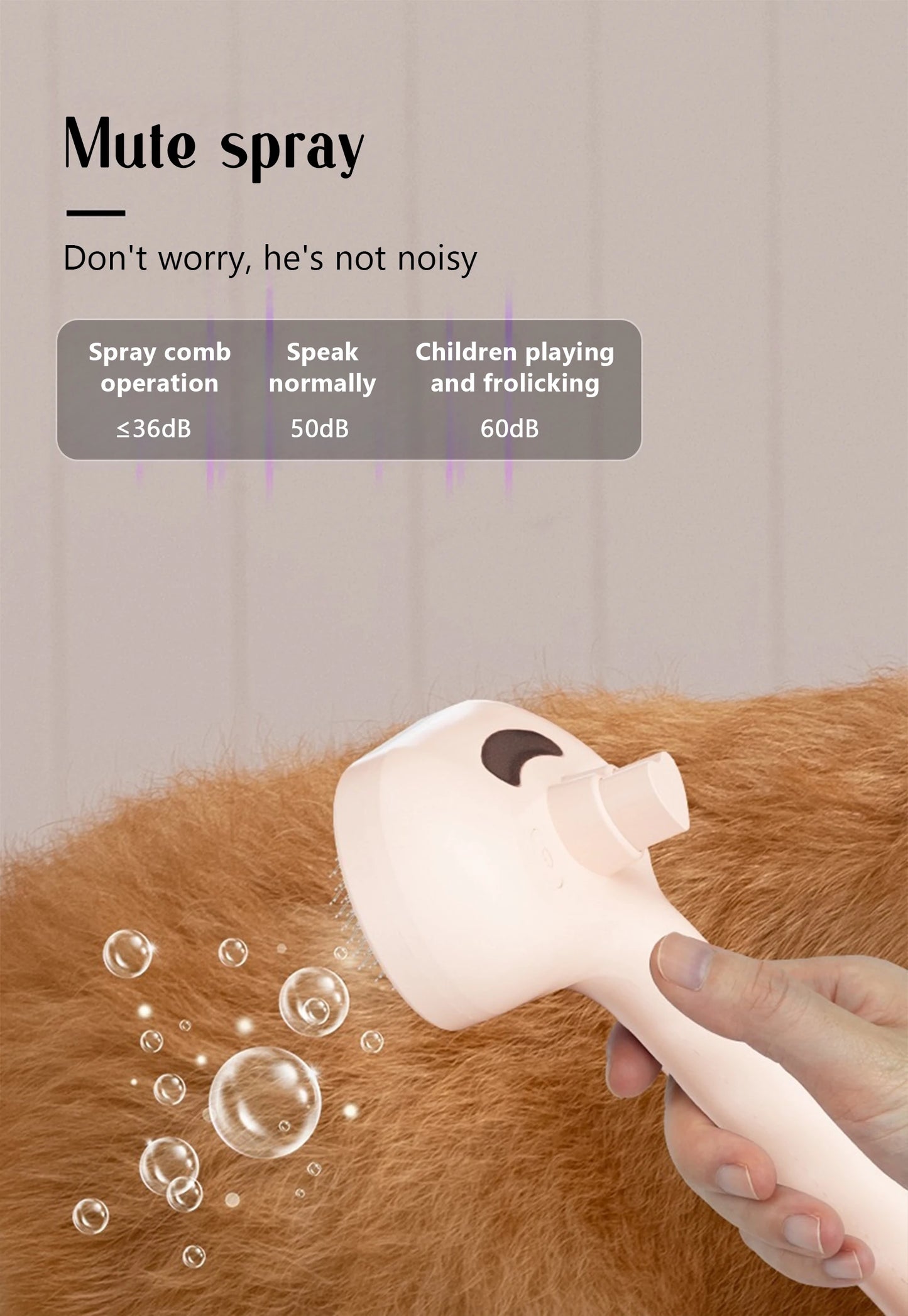 Dog Comb with Steam Spray