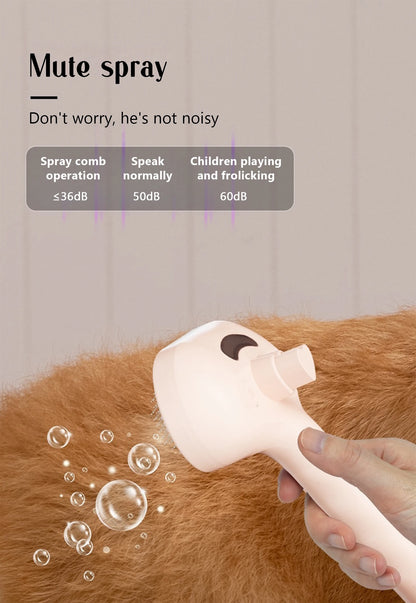 Dog Comb with Steam Spray
