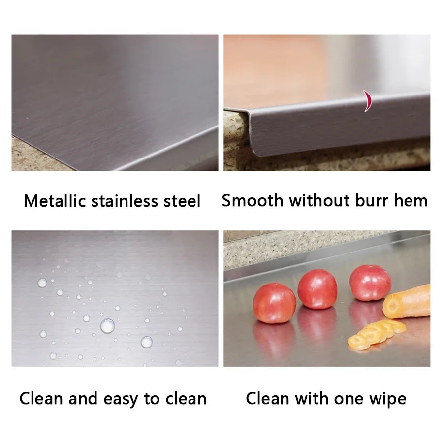 L-Shaped Folding Stainless Steel Cutting Board