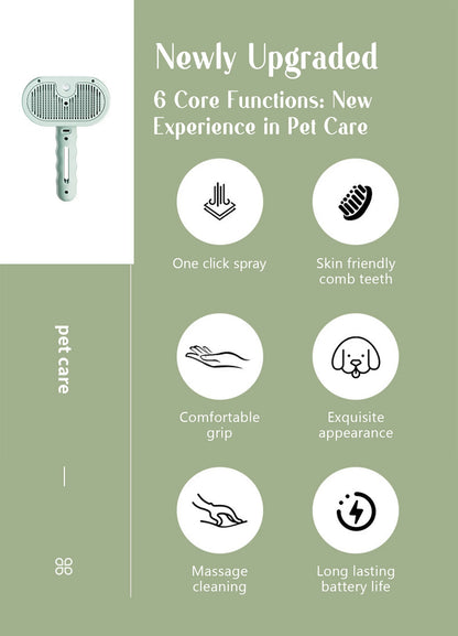 Dog Comb with Steam Spray