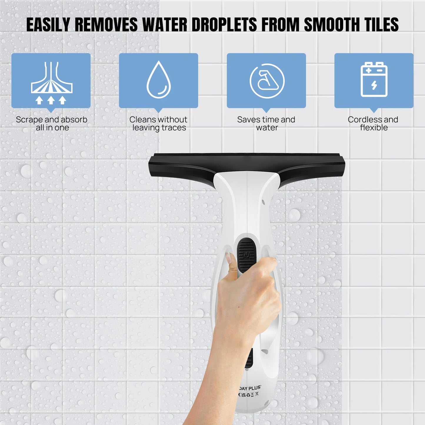 Window Squeegee Rechargeable Cordless Window Vacuum