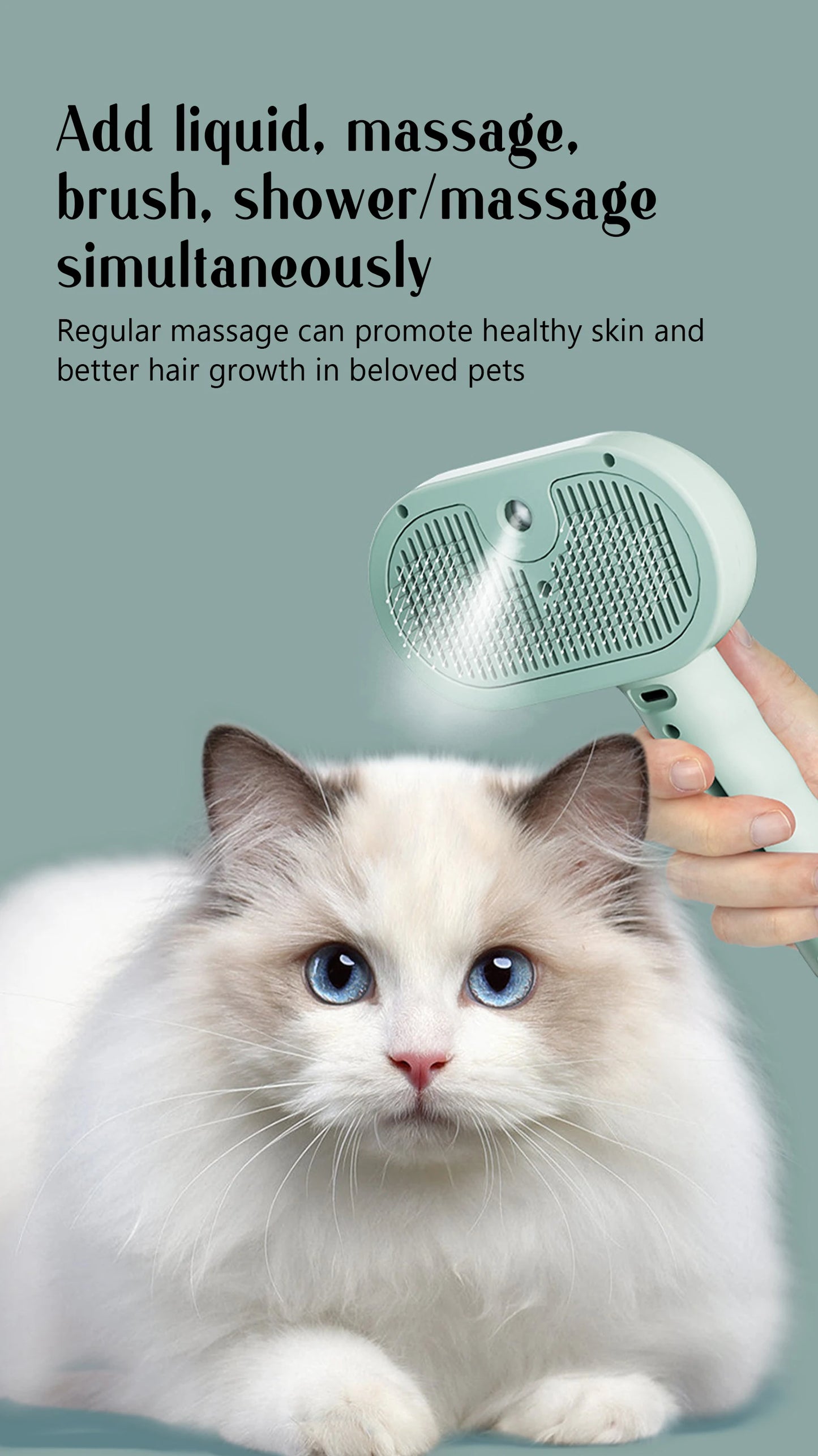 Dog Comb with Steam Spray