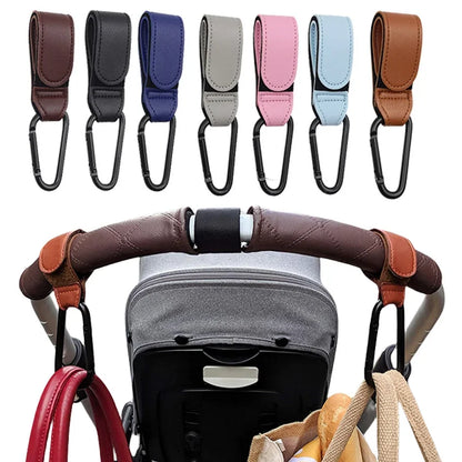 Leather Stroller Hooks