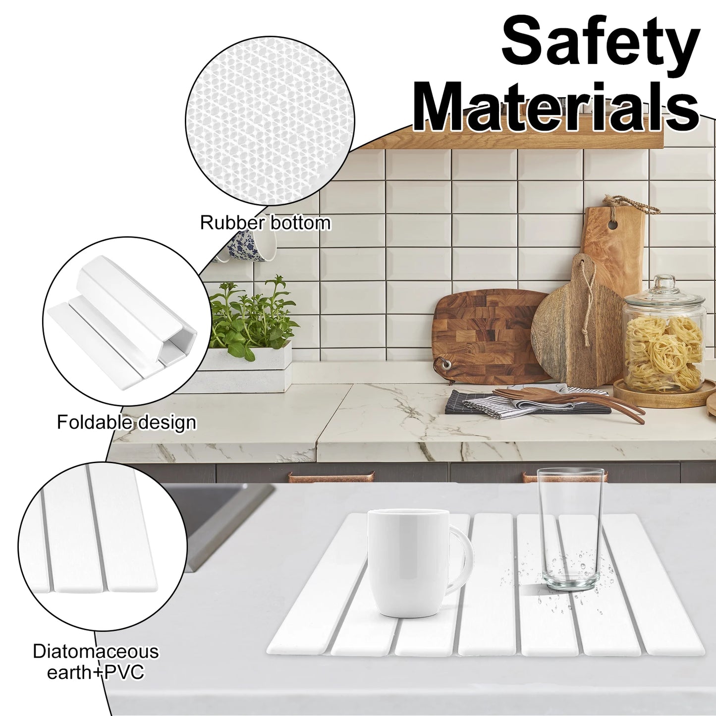 Foldable Stone Dish Drying Mat